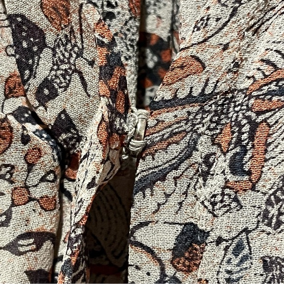 ISABEL MARANT • 100% Silk Floral Tunic w/ Ribbon Straps • Size 2 - Picture 8 of 13